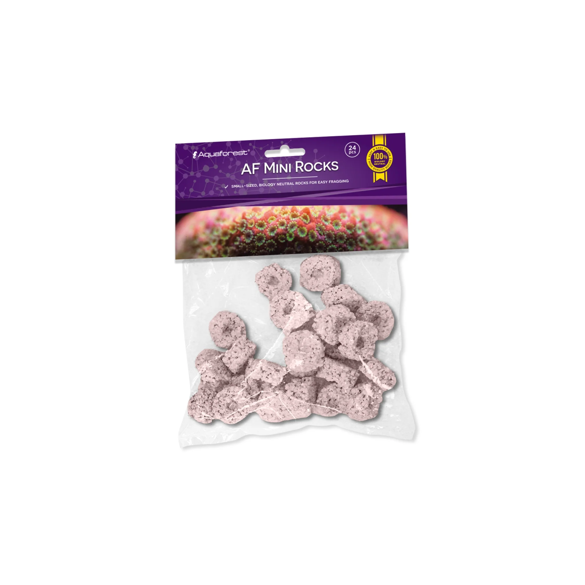 Aquaforest AF Mini Rocks Purple 24pcs