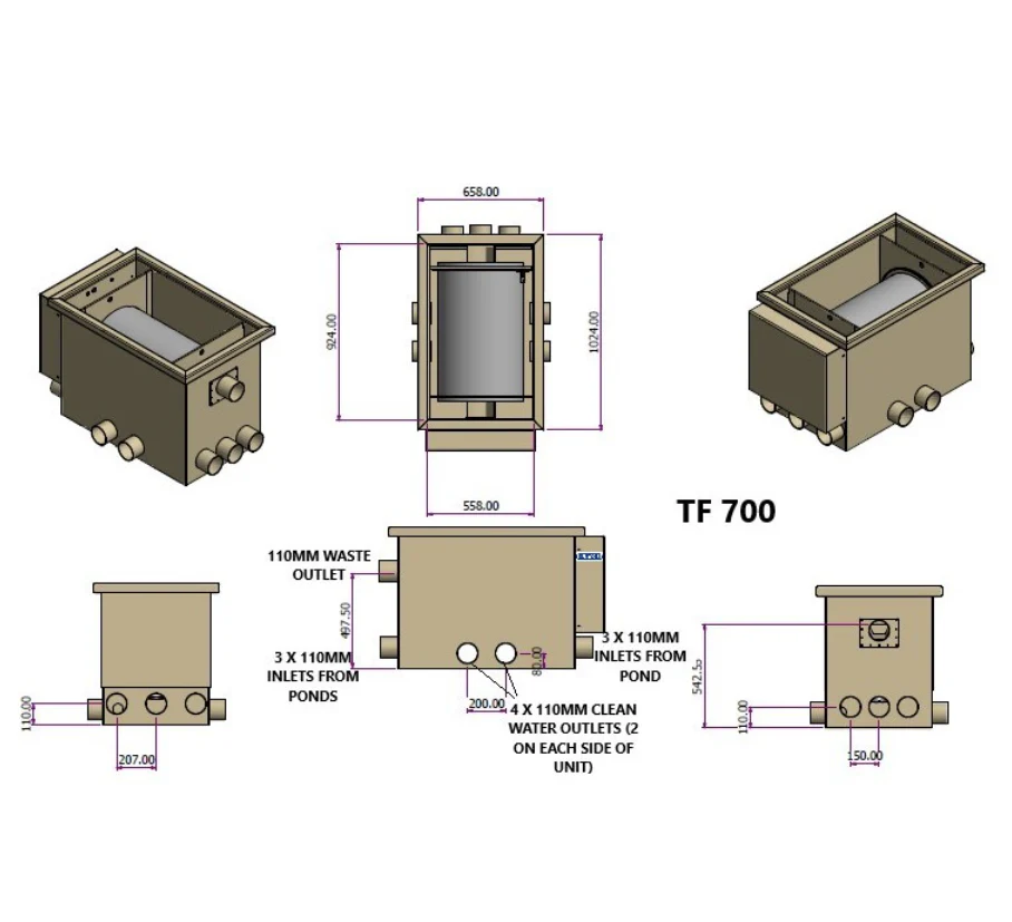 Burtons TF-700 Pond Drum Through-Flow Filter - Image 4